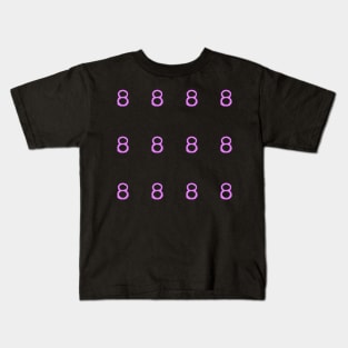 Pink Typewriter Number 8 Kids T-Shirt